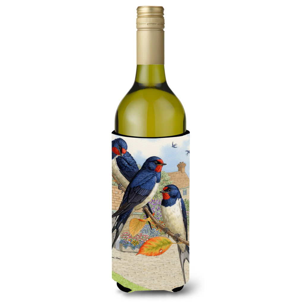 Caroline's Treasures Barn Swallows Wine Bottle Koozie Hugger