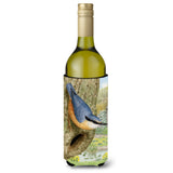 Caroline'S Treasures Red-Breasted Nuthatch Wine Bottle Koozie Hugger, 750 Ml, Multicolor