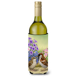 Caroline'S Treasures Asa2112Literk House Sparrows Wine Bottle Koozie Hugger, 750 Ml, Multicolor