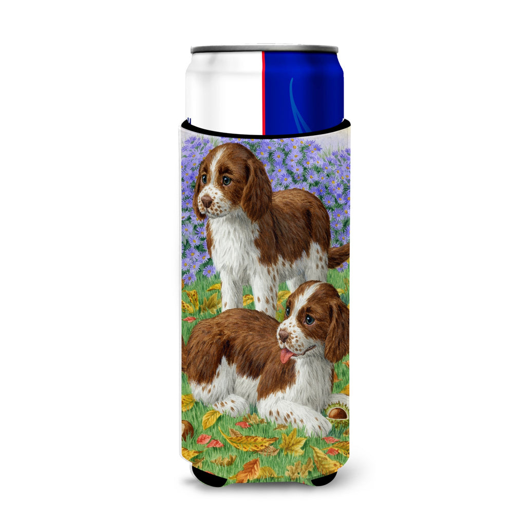 Welsh Springer Spaniel Pups Michelob Ultra Koozie For Slim Cans