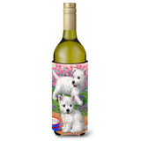 Caroline'S Treasures Westie Pups Wine Bottle Koozie Hugger, 750 Ml, Multicolor