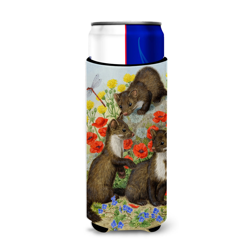 Caroline'S Treasures Stone Martins Beech Marten Michelob Ultra Koozies For Slim Cans