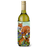 Caroline'S Treasures Fox Family Wine Bottle Koozie Hugger, 750 Ml, Multicolor