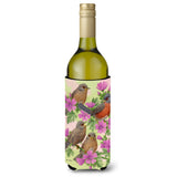 Caroline'S Treasures Warbler Family Wine Bottle Koozie Hugger, 750 Ml, Multicolor