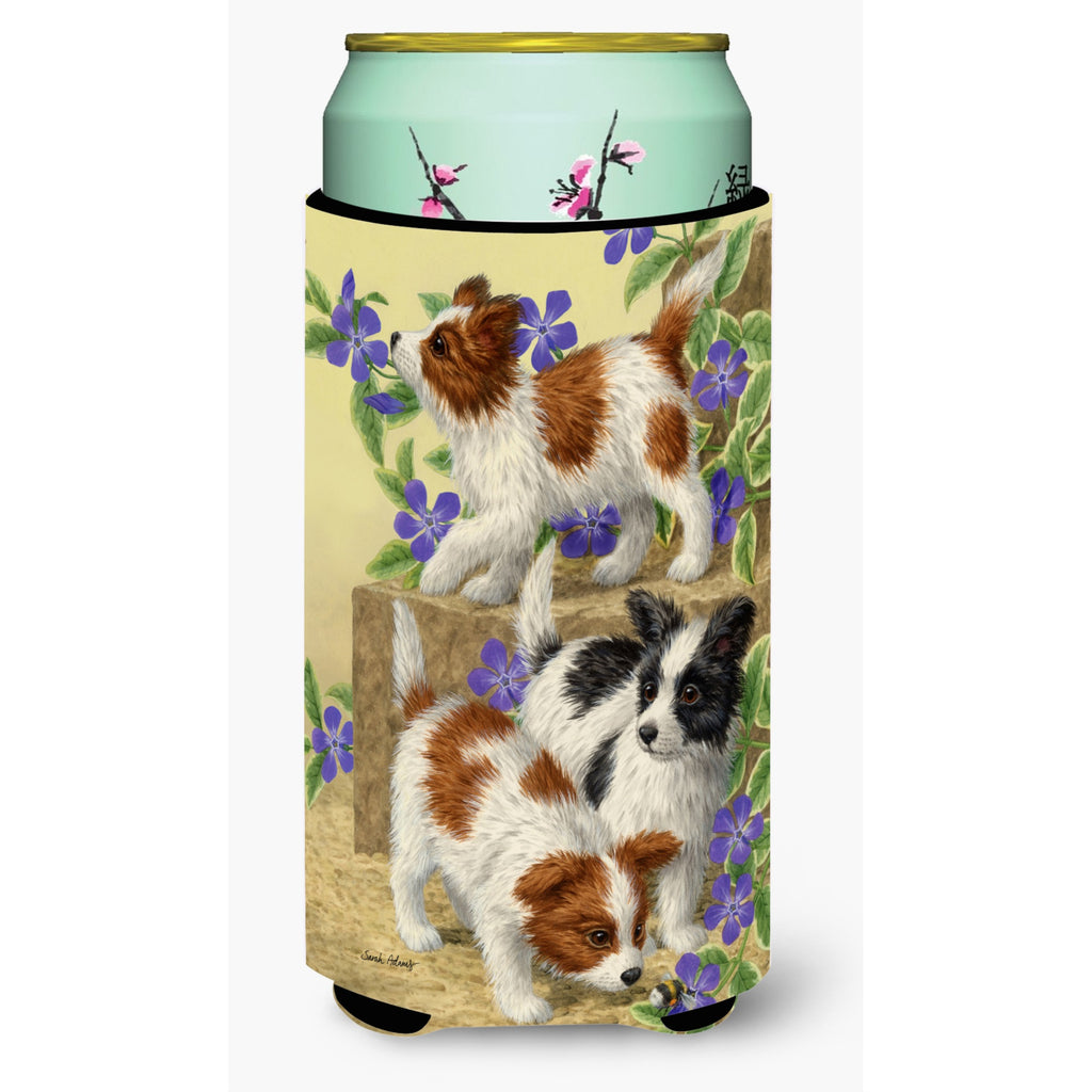 Caroline'S Treasures Papillon Pups Tall Boy Koozie Hugger