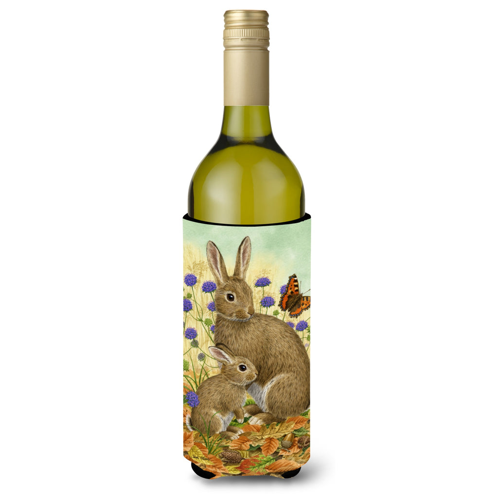 Caroline'S Treasures Rabbit And Baby Wine Bottle Koozie Hugger