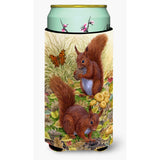 Caroline'S Treasures Red Squirrels Tall Boy Koozie Hugger, Multicolor