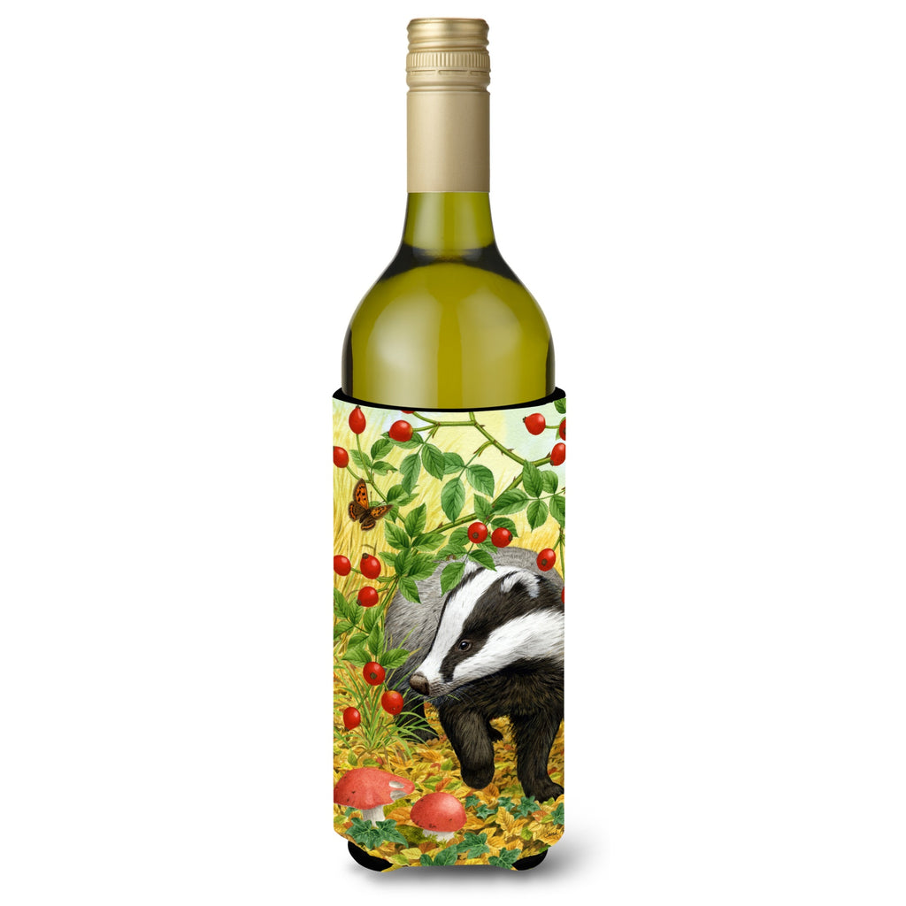 Caroline'S Treasures Badgers Look Here Wine Bottle Koozie Hugger