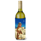 Caroline'S Treasures Shepherd And His Sheep Wine Bottle Koozie Hugger, 750 Ml, Multicolor