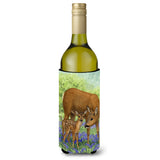 Caroline'S Treasures Deer And Fawn Wine Bottle Koozie Hugger, 750 Ml, Multicolor
