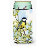 Caroline'S Treasures Eurasian Blue Tit On A Branch Tall Boy Koozie Hugger, Multicolor
