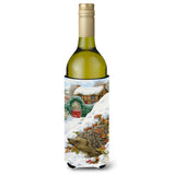 Caroline'S Treasures Hedgehog Holiday Wine Bottle Koozie Hugger, 750 Ml, Multicolor