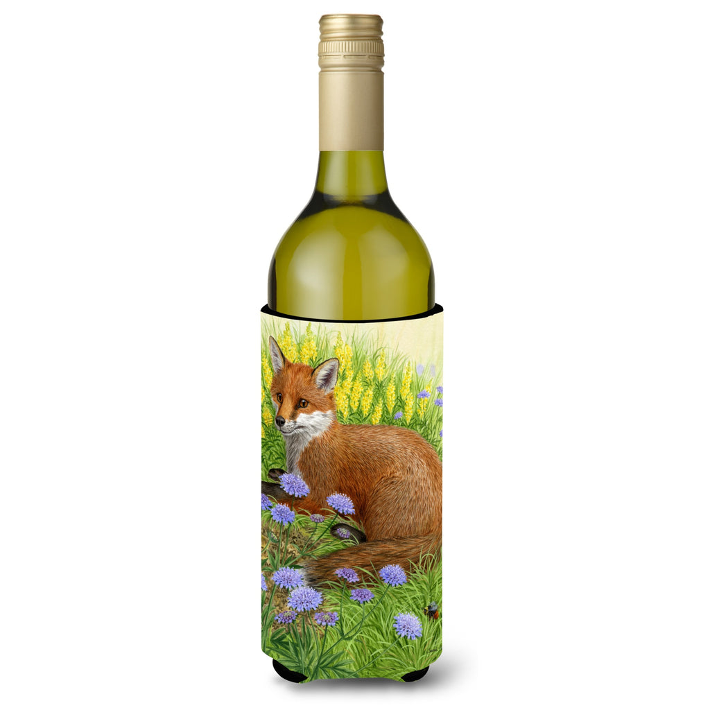 Caroline'S Treasures Fox Nap Time Wine Bottle Koozie Hugger - Thumbnail 3