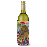 Caroline'S Treasures Abyssinian Kitten Wine Bottle Koozie Hugger, 750 Ml, Multicolor
