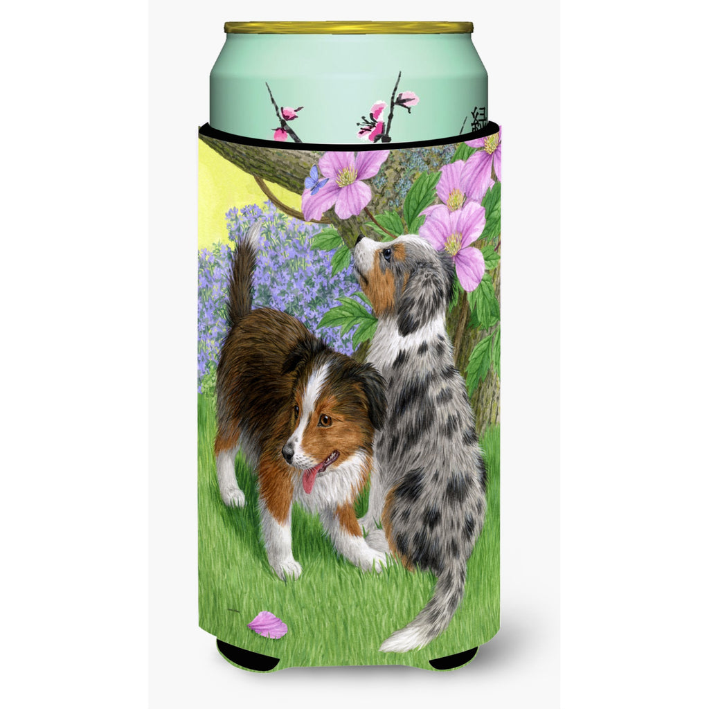 Caroline'S Treasures Sheltie Puppies Wine Bottle Koozie Hugger - Thumbnail 2
