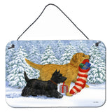 Caroline'S Treasures Golden Retriever Keep Up There, Scottie Wall Or Door Hanging Prints Asa2171Ds812, 8Hx12W, Multicolor