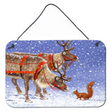 Caroline'S Treasures Reindeer & Squirrel Wall Or Door Hanging Prints Asa2173Ds812, 8Hx12W, Multicolor