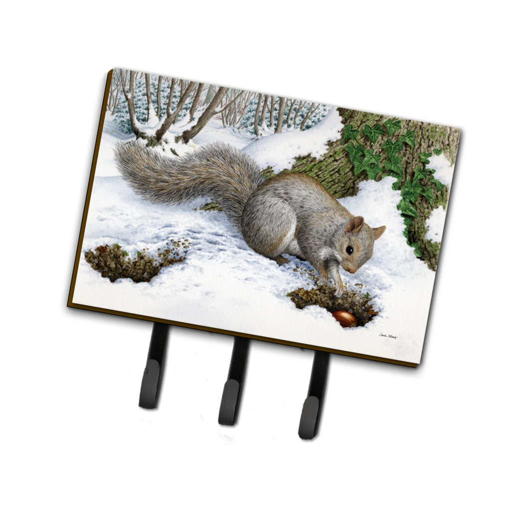 Caroline's Treasures Grey Squirrel Leash Or Key Holder