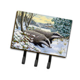 Caroline'S Treasures Asa2183Th68 Winter Badgers Leash Or Key Holder, Large, Multicolor