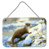 Caroline'S Treasures Winter Otter Wall Or Door Hanging Prints Asa2187Ds812, 8Hx12W, Multicolor