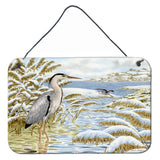 Caroline'S Treasures Blue Heron By The Water Wall Or Door Hanging Prints Asa2191Ds812, 8H X 12W, Multicolor