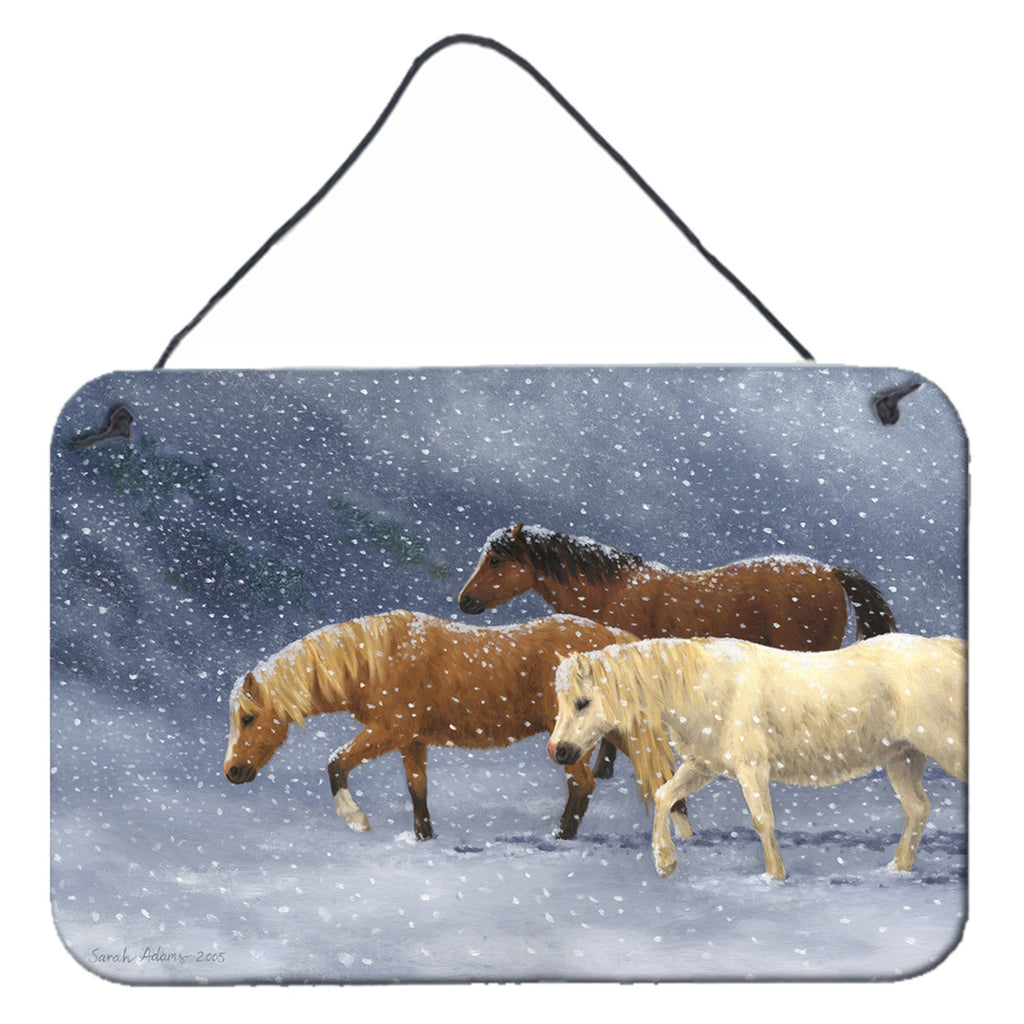 Caroline'S Treasures Seeking Shelter Horses Wall Or Door Hanging Prints