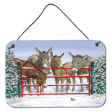 Caroline'S Treasures Donkeys And Robin Wall Or Door Hanging Prints Asa2198Ds812, 8Hx12W, Multicolor