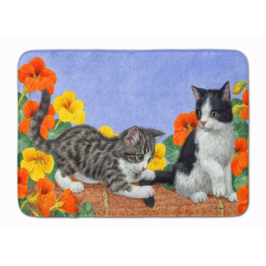Kittens On Wall Floor Mat
