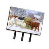 Caroline'S Treasures Asa2207Th68 Cows And Sheep In The Snow Leash Or Key Holder, Large, Multicolor