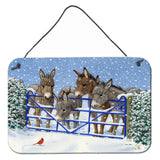 Caroline'S Treasures Donkeys And Cardinal Wall Or Door Hanging Prints Asa2209Ds812, 8Hx12W, Multicolor