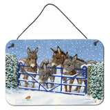 Caroline'S Treasures Donkeys And Robin At The Fence Wall Or Door Hanging Prints Asa2210Ds812, 8Hx12W, Multicolor