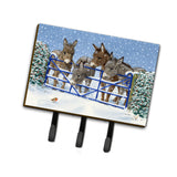 Caroline'S Treasures Asa2210Th68 Donkeys And Robin At The Fence Leash Or Key Holder, Large, Multicolor