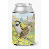 Caroline'S Treasures Asad0677Cc House Sparrows By Sarah Adams Can Or Bottle Hugger, Multicolor