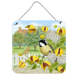 Caroline'S Treasures Coal Tits Yellow Flowers Wall Or Door Hanging Prints Asad0702Ds66, 6H X 6W, Multicolor