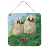 Caroline'S Treasures Owlets And Butterfly By Sarah Adams Wall Or Door Hanging Prints Asad0724Ds66, 6Hx6W, Multicolor