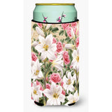 Caroline'S Treasures Lilies And Roses By Sarah Adams Tall Boy Koozie Hugger, Multicolor