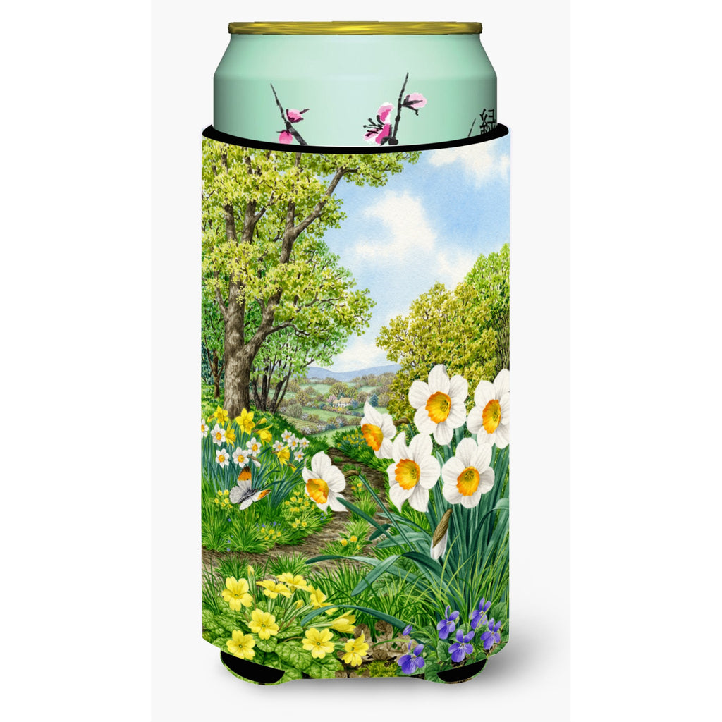 Caroline'S Treasures Spring Flowers By Sarah Adams Wine Bottle Koozie Hugger - Thumbnail 2