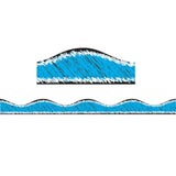 Magnetic Border, Blue Scribble Chalk, 12