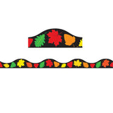 Magnetic Scallop Border Fall Leaves, 12
