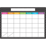 Smart Poly Chart, 13 x 19, B&W Polka Dots Calendar