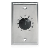 Attenuator 35 Watt Single Gang Stainless Steel 70.7V Commercial