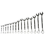 WRENCH COMBINATION SET 15PIECE METRIC RAISED PANEL