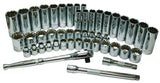 3/8 Drive 12Point Socket Set, 47 Pc