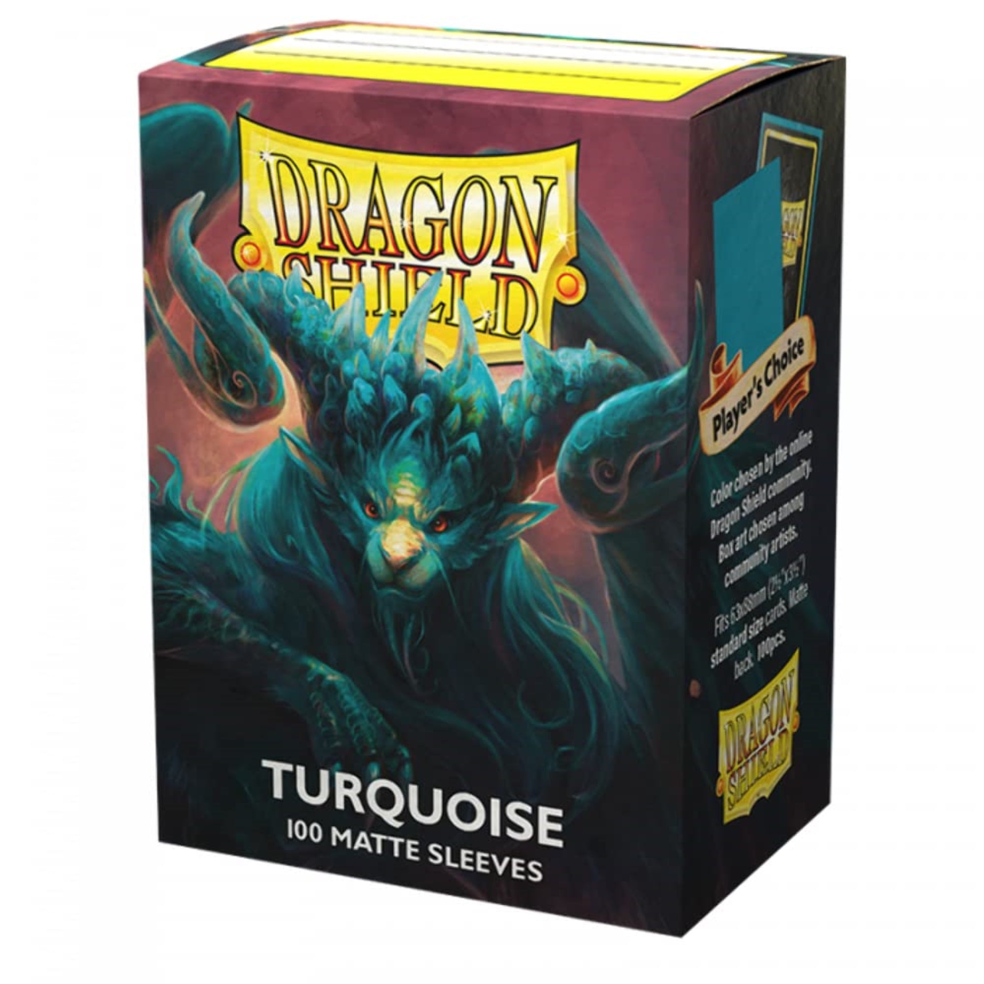 Dragon Shield Sleeves - Matte Turquoise Atebeck 100 Ct - Card Sleeves - Smooth & Tough - Compatible With Pokmon, Magic The Gathe