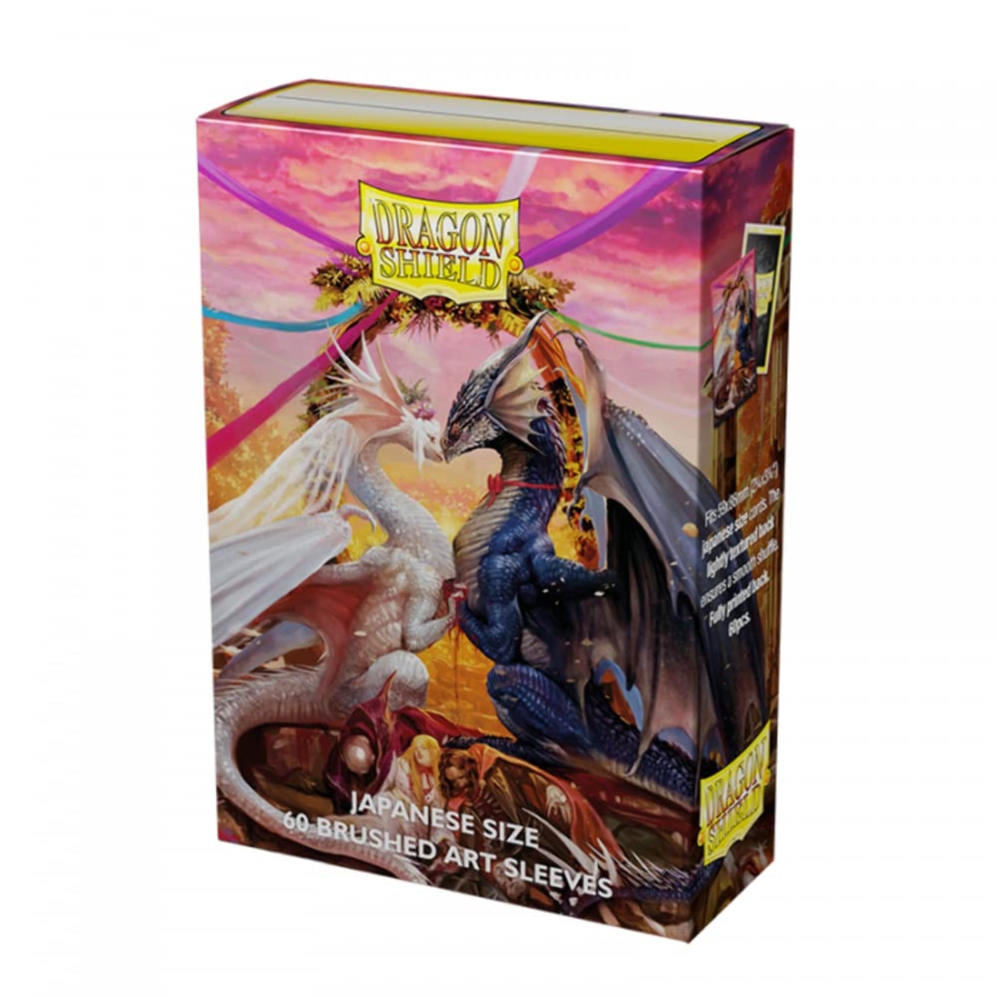 Dragon Shield - Limited Edition Brushed Art Japanese: Valentine Dragon 60 Ct Japanese Size Card Sleeves - Yu-Gi-Oh! Card Sleeves