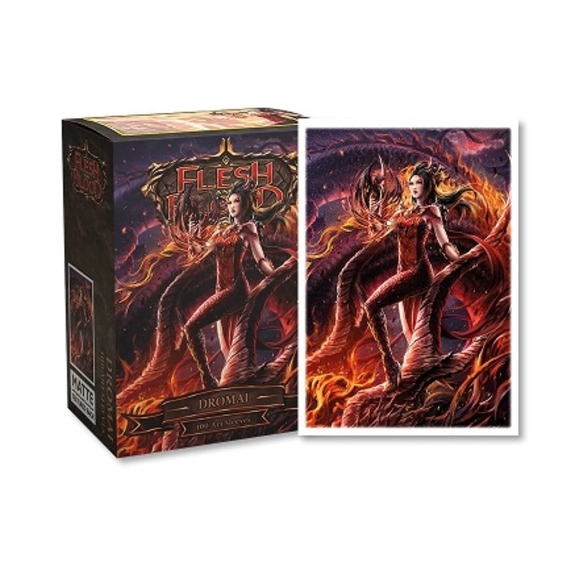 Arcane Tinmen Dragon Shield Sleeves - Flesh And Blood: Dromai 100 Ct - Mtg Card Sleeves Are Smooth & Tough - Compatible With Pok