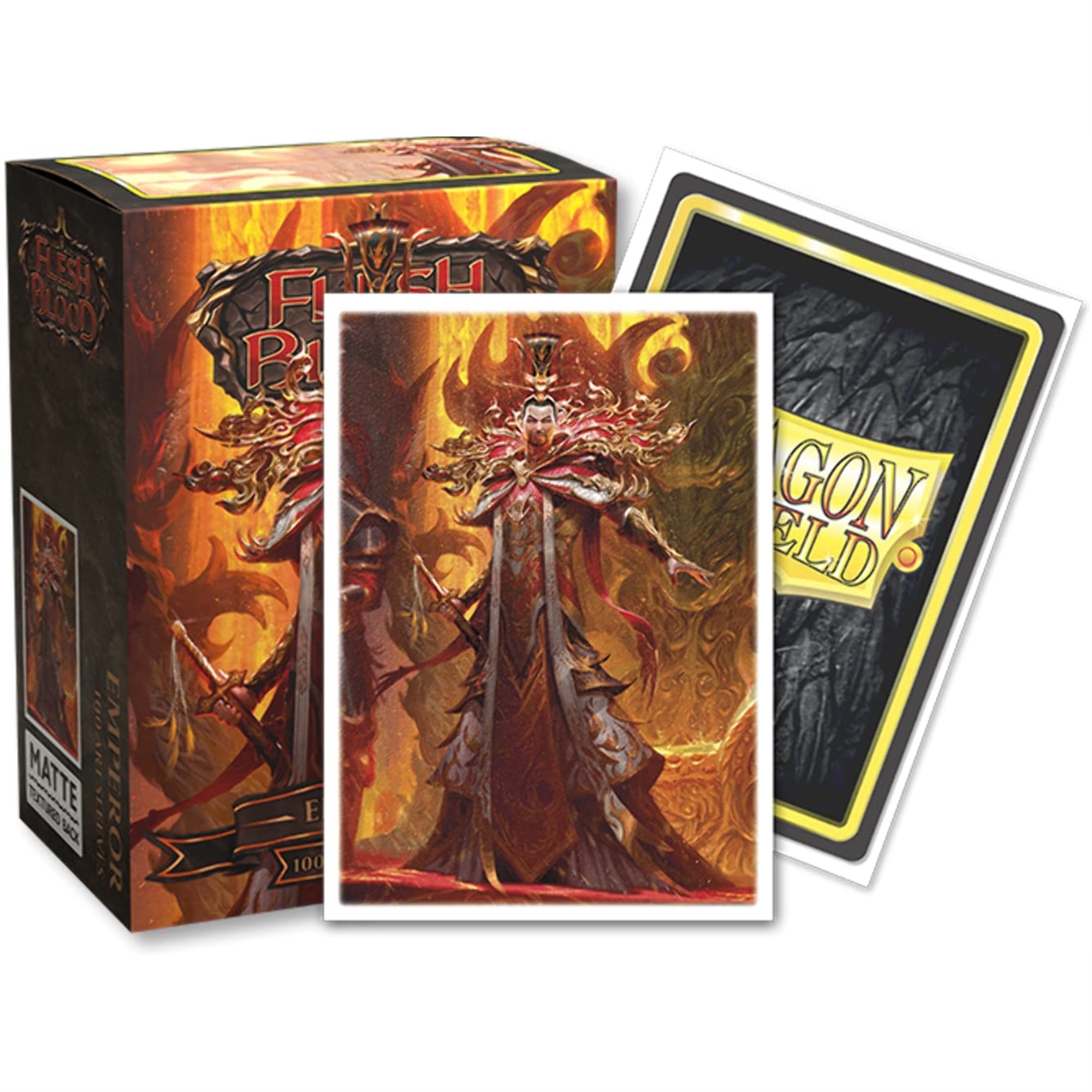 Dragon Shield Sleeves - Limited Edition Matte Art: Flesh And Blood: Emperor 100 Ct - Mtg Card Sleeves Are Smooth & Tough - Compa