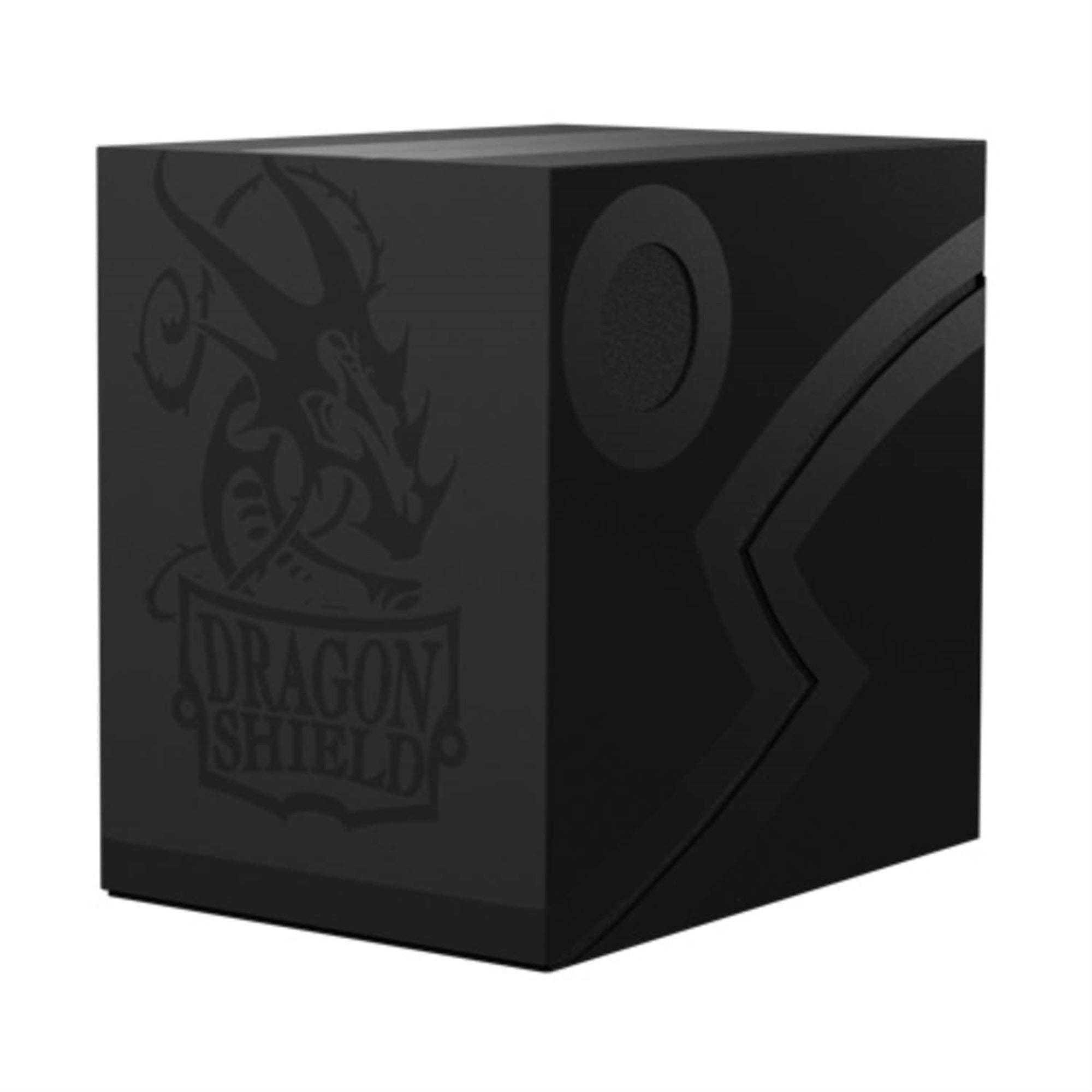 Arcane Tinmen Dragon Shield Card Deck Box - Double Shell: Shadow Black/Black - Sturdy Tcg, Ocg Card Storage - Compatible With Po