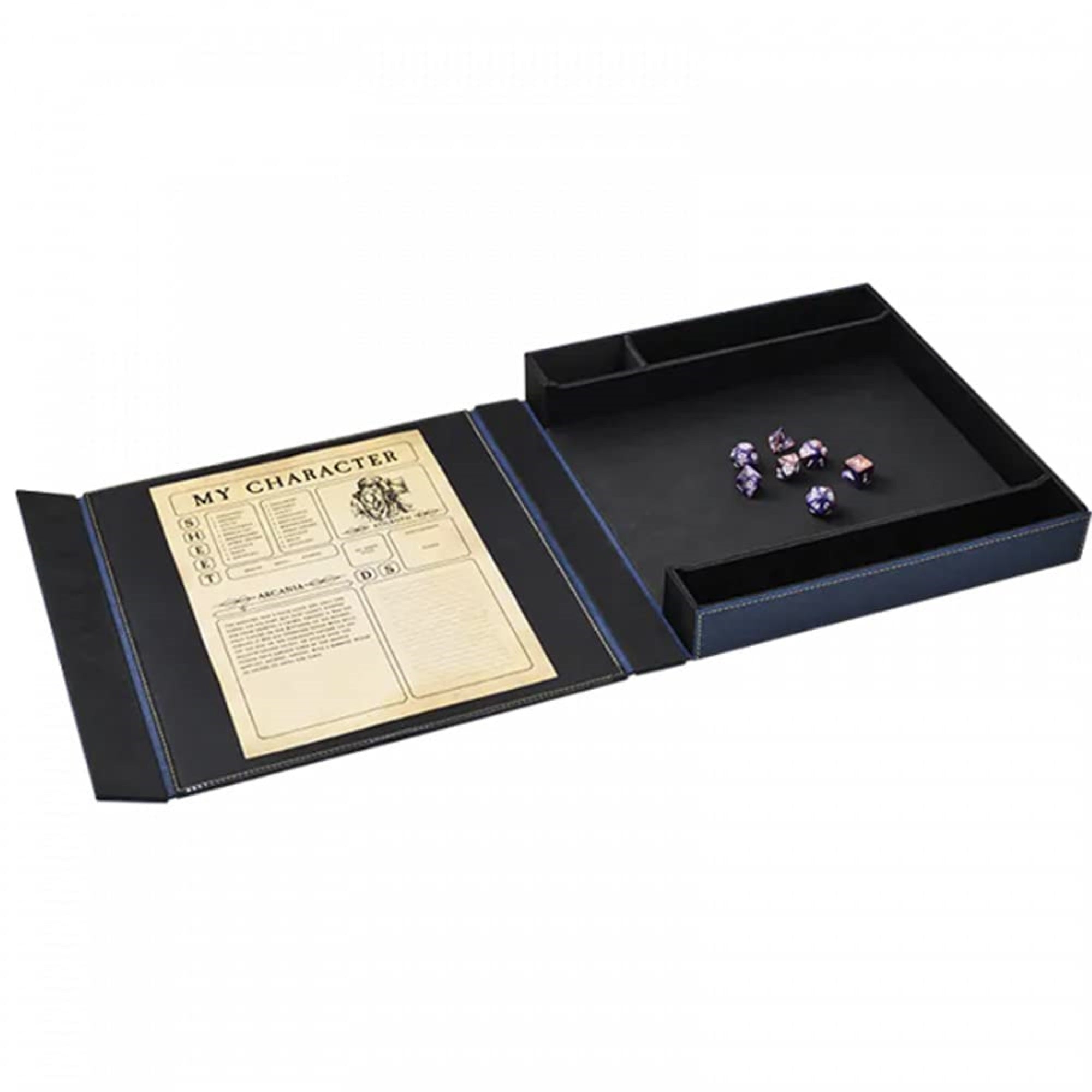 Dragon Shield Rpg: Player Companion: Midnight Blue - Compatible With Official Dnd Spell Cards - Doubles As A Dice Tray - Room Fo