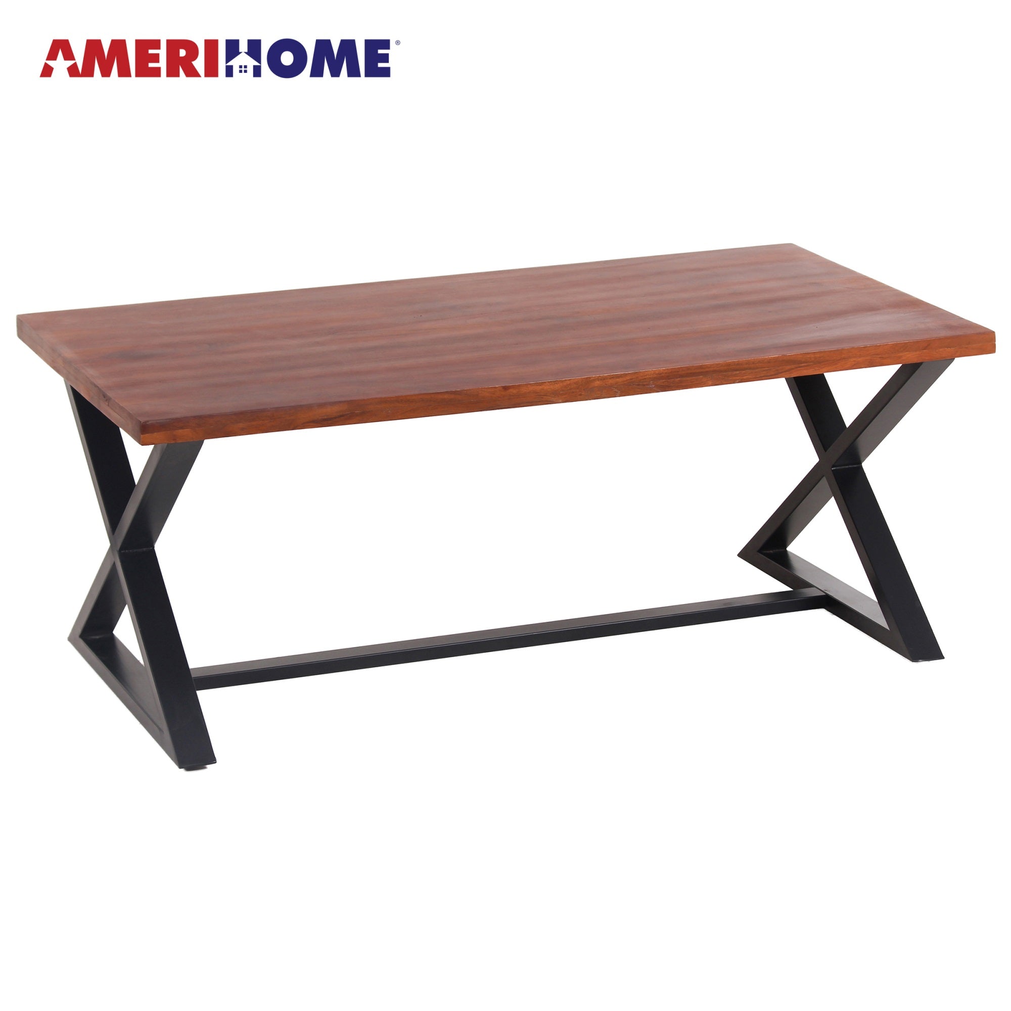 Amerihome Acacia Cross Leg Coffee Table